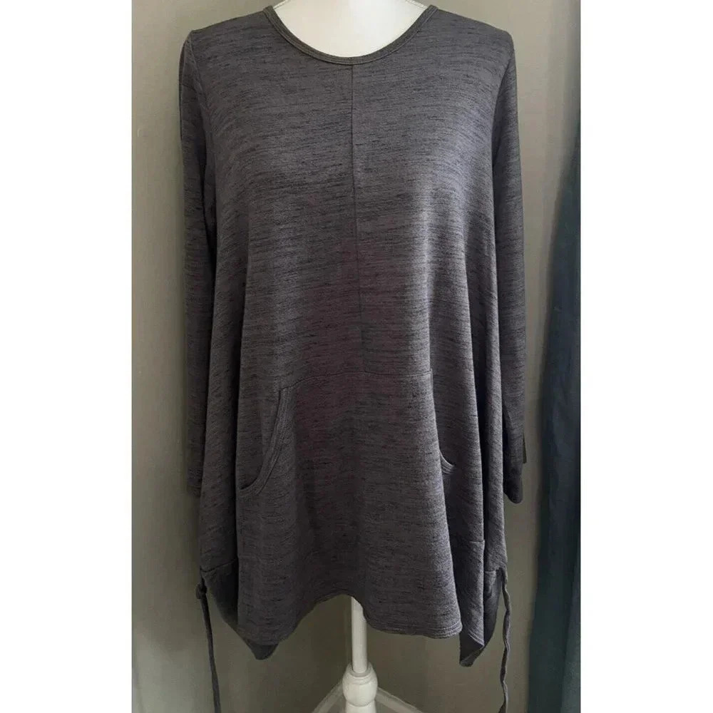 Women's Comfy USA Shirt Gray A Line Medium M